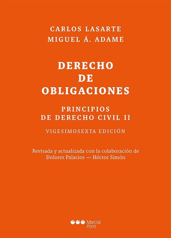 PRINCIPIOS DE DERECHO CIVIL T.II | 9788413816562 | LASARTE ÁLVAREZ, CARLOS/ADAME, MIGUEL A. | Llibreria L'Illa - Llibreria Online de Mollet - Comprar llibres online