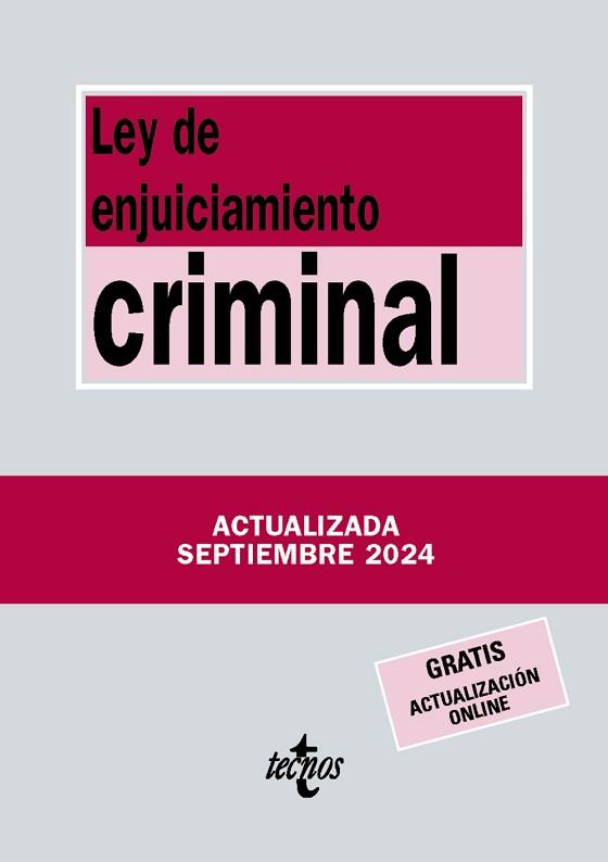 LEY DE ENJUICIAMIENTO CRIMINAL | 9788430991099 | EDITORIAL TECNOS | Llibreria L'Illa - Llibreria Online de Mollet - Comprar llibres online