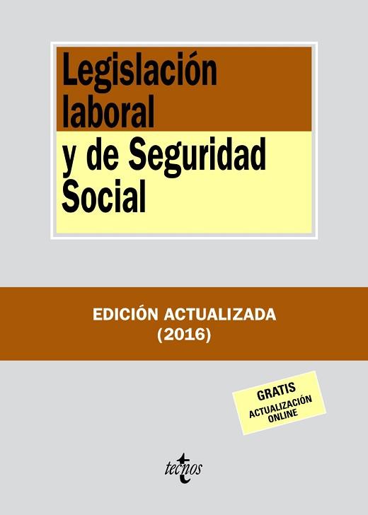 LEGISLACIÓN LABORAL Y DE SEGURIDAD SOCIAL | 9788430969456 | EDITORIAL TECNOS | Llibreria L'Illa - Llibreria Online de Mollet - Comprar llibres online