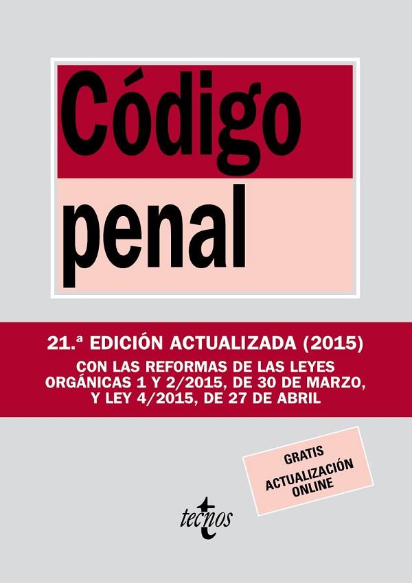 CÓDIGO PENAL | 9788430966066 | EDITORIAL TECNOS | Llibreria L'Illa - Llibreria Online de Mollet - Comprar llibres online