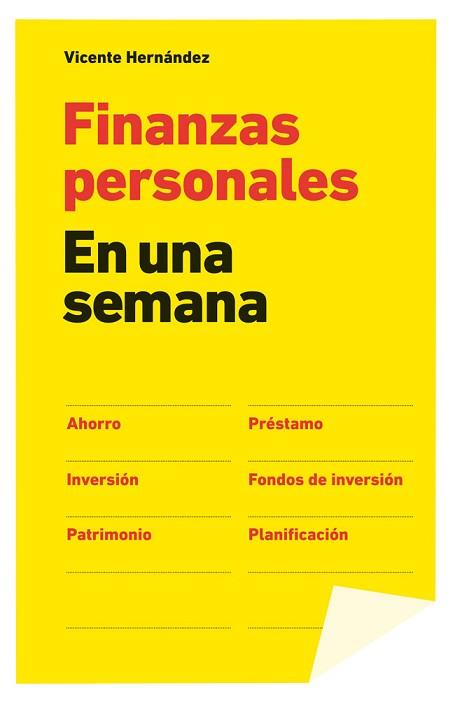 FINANZAS PERSONALES EN UNA SEMANA | 9788498752687 | HERNÁNDEZ, VICENTE | Llibreria L'Illa - Llibreria Online de Mollet - Comprar llibres online