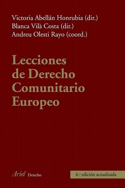 LECCIONES DE DERECHO COMUNITARIO EUROPEO | 9788434469655 | VILA COSTA, BLANCA