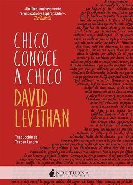 CHICO CONOCE A CHICO | 9788416858354 | LEVITHAN, DAVID | Llibreria L'Illa - Llibreria Online de Mollet - Comprar llibres online