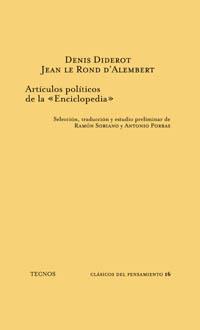 ARTICULOS POLITICOS DE LA "ENCICLOPEDIA" | 9788430912544 | DIDEROT, DENIS ; D'Alembert, Jean le Rond | Llibreria L'Illa - Llibreria Online de Mollet - Comprar llibres online