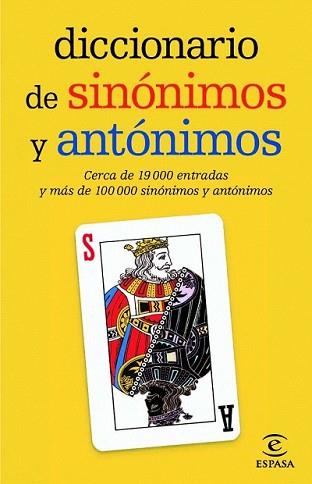 DICCIONARIO DE SINONIMOS Y ANTONIMOS | 9788467036893 | ESPASA CALPE