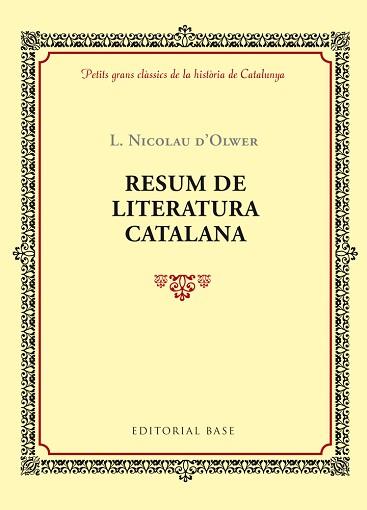 RESUM DE LITERATURA CATALANA | 9788416587353 | D'OLWER, LLUÍS NICOLAU | Llibreria L'Illa - Llibreria Online de Mollet - Comprar llibres online