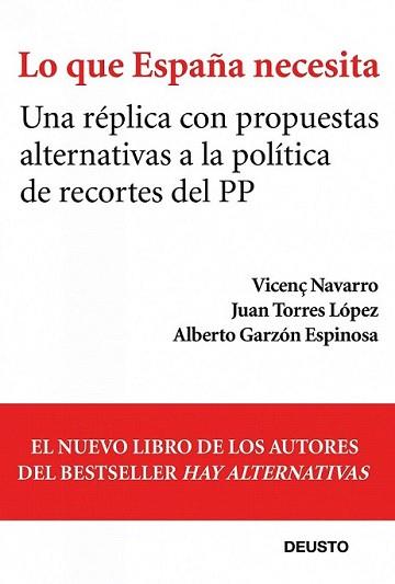 CAMBIO ECONOMICO QUE NECESITA ESPAÑA, EL | 9788423412839 | VICENÇ NAVARRO/JUAN TORRES LÓPEZ/ALBERTO GARZÓN ESPINOSA | Llibreria L'Illa - Llibreria Online de Mollet - Comprar llibres online