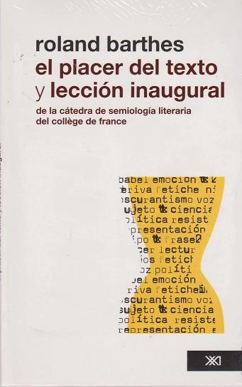 PLACER DEL TEXTO, EL | 9786070302978 | BARTHES, ROLAND | Llibreria L'Illa - Llibreria Online de Mollet - Comprar llibres online