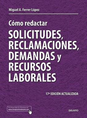 COMO REDACTAR SOLICITUDES, RECLAMACIONES, DEMANDAS | 9788423427710 | MIGUEL ÁNGEL FERRER LÓPEZ | Llibreria L'Illa - Llibreria Online de Mollet - Comprar llibres online