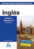 INGLES, CUERPO PROFESORES SECUNDARIA TEMARIO III | 9788466580298 | ESTEFANI TARIFA, JOSE LUIS | Llibreria L'Illa - Llibreria Online de Mollet - Comprar llibres online