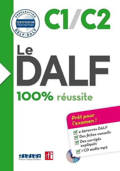 LE DALF - 100% RÉUSSITE - C1 - C2 - LIVRE + CD | 9782278087945 | DIDIER | Llibreria L'Illa - Llibreria Online de Mollet - Comprar llibres online