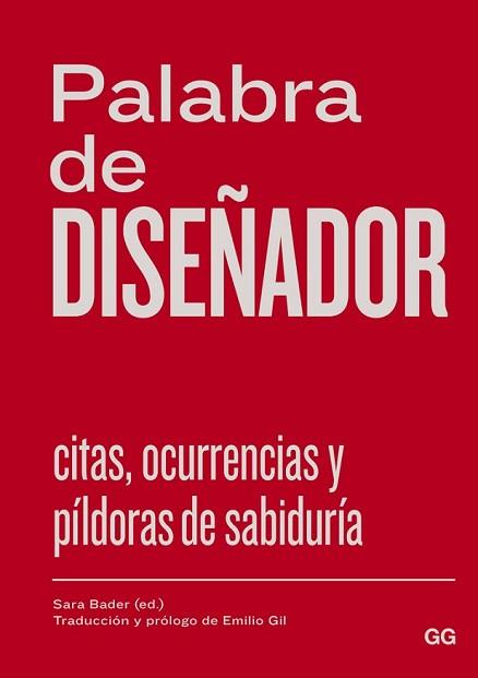 PALABRA DE DISEÑADOR | 9788425227783 | BADER, SARA | Llibreria L'Illa - Llibreria Online de Mollet - Comprar llibres online