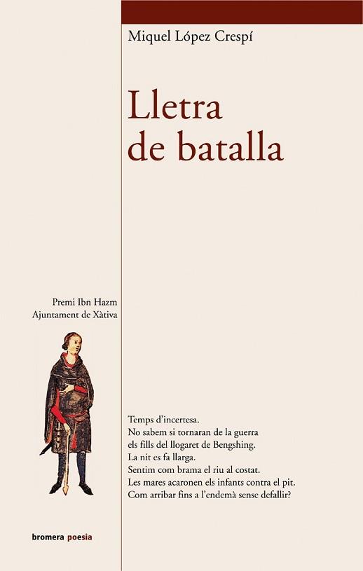 LLETRA DE BATALLA | 9788476609705 | LÓPEZ CRESPÍ, MIQUEL | Llibreria L'Illa - Llibreria Online de Mollet - Comprar llibres online