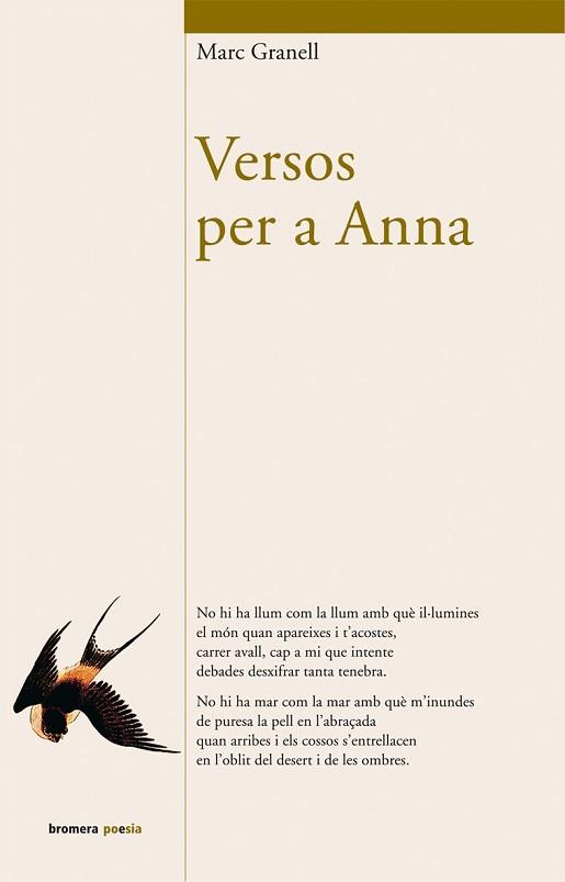 VERSOS PER A ANNA | 9788476607862 | GRANELL, MARC | Llibreria L'Illa - Llibreria Online de Mollet - Comprar llibres online