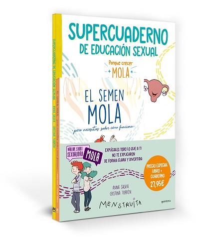 PACK APRENDE CON MENSTRUITA (EL SEMEN MOLA + SUPERCUADERNO DE EDUCACIÓN SEXUAL) | 9788419975058 | SALVIA, ANNA | Llibreria L'Illa - Llibreria Online de Mollet - Comprar llibres online