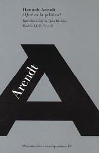 QUE ES LA POLITICA? | 9788449304057 | ARENDT, HANNAH | Llibreria L'Illa - Llibreria Online de Mollet - Comprar llibres online