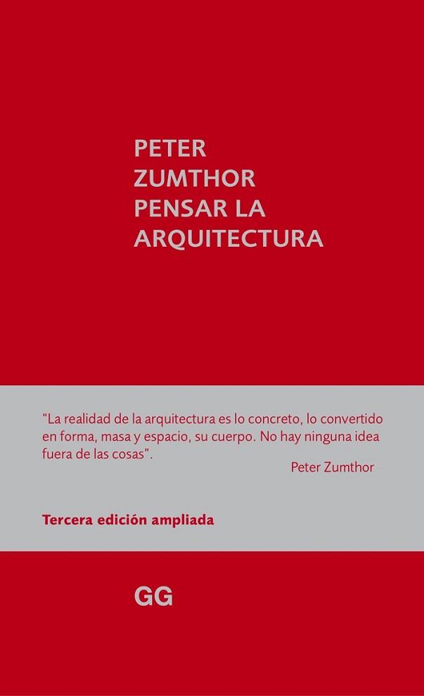 PENSAR LA ARQUITECTURA | 9788425227301 | ZUMTHOR, PETER | Llibreria L'Illa - Llibreria Online de Mollet - Comprar llibres online