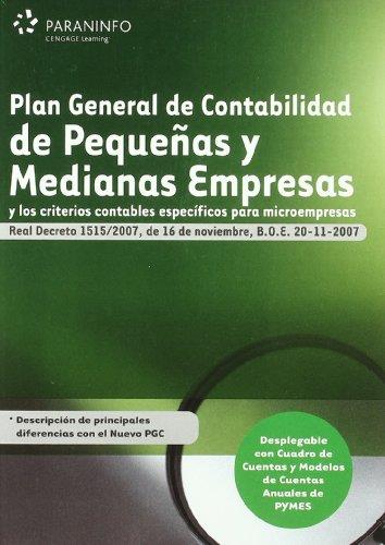 PLAN GENERAL DE CONTABILIDAD DE PEQUEÑAS Y MEDIANAS EMPRESAS | 9788428330220 | Llibreria L'Illa - Llibreria Online de Mollet - Comprar llibres online