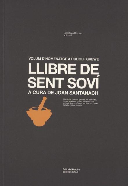 LLIBRE DE SENT SOVI -VOLUM D'HOMENATGE A RUDOLF GREWE- | 9788472267213 | GREWE, RUDOLF | Llibreria L'Illa - Llibreria Online de Mollet - Comprar llibres online