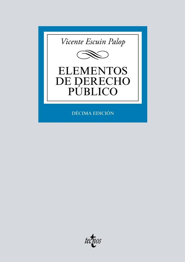 ELEMENTOS DE DERECHO PÚBLICO | 9788430977314 | ESCUÍN PALOP, VICENTE | Llibreria L'Illa - Llibreria Online de Mollet - Comprar llibres online