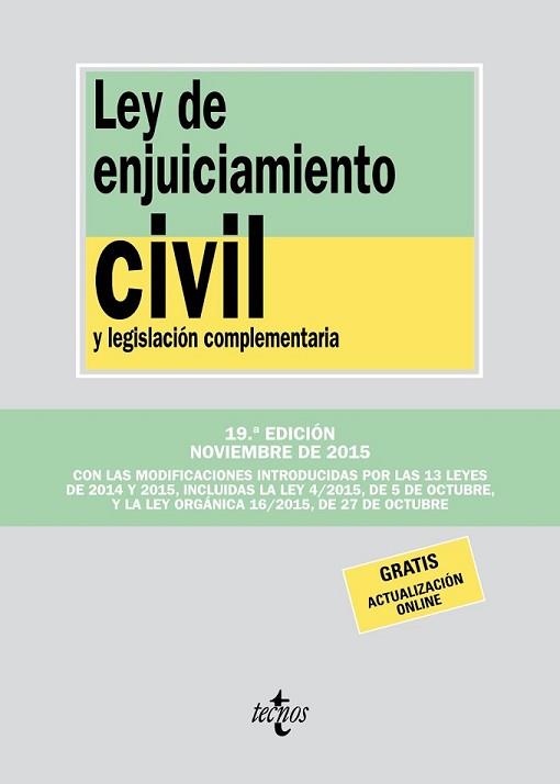 LEY DE ENJUICIAMIENTO CIVIL | 9788430968251 | EDITORIAL TECNOS | Llibreria L'Illa - Llibreria Online de Mollet - Comprar llibres online