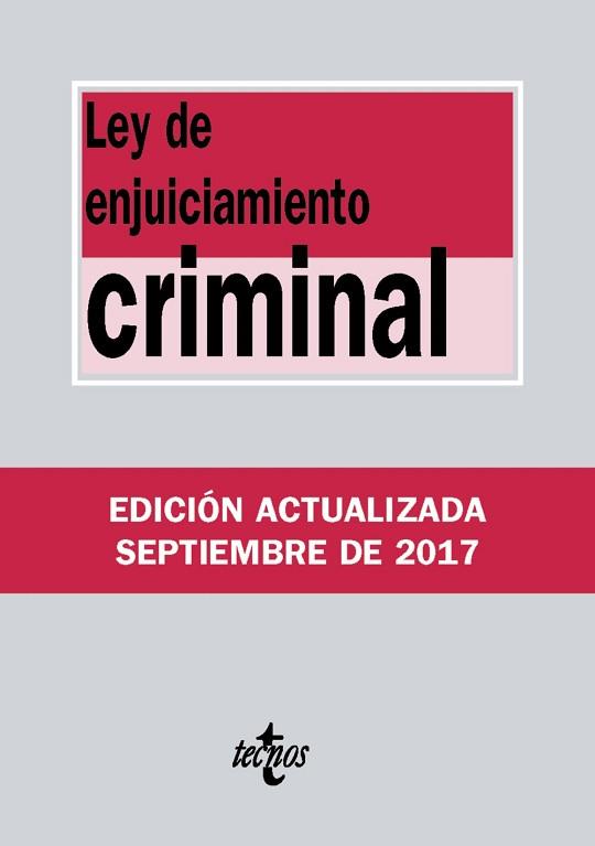 LEY DE ENJUICIAMIENTO CRIMINAL | 9788430971893 | EDITORIAL TECNOS | Llibreria L'Illa - Llibreria Online de Mollet - Comprar llibres online