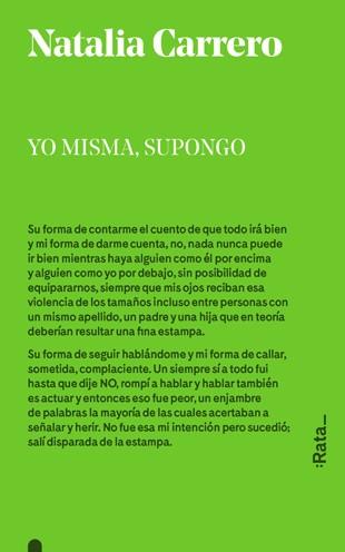 YO MISMA SUPONGO | 9788494489112 | CARRERO, NATALIA | Llibreria L'Illa - Llibreria Online de Mollet - Comprar llibres online