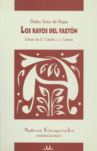 RAYOS DEL FAETON, LOS | 9788474965964 | SOTO DE ROJAS, PEDRO | Llibreria L'Illa - Llibreria Online de Mollet - Comprar llibres online