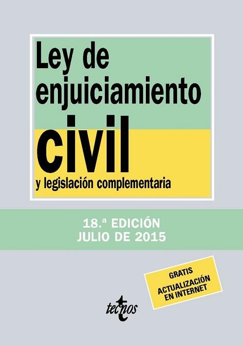 LEY DE ENJUICIAMIENTO CIVIL | 9788430966080 | EDITORIAL TECNOS | Llibreria L'Illa - Llibreria Online de Mollet - Comprar llibres online