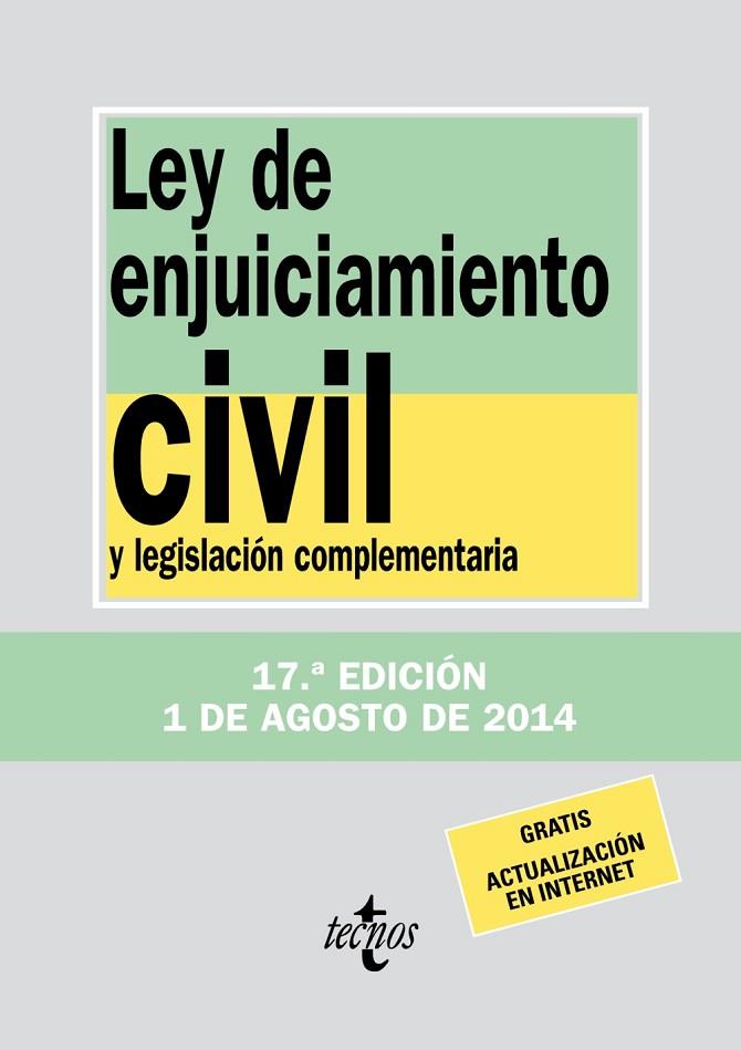 LEY DE ENJUICIAMIENTO CIVIL | 9788430962365 | EDITORIAL TECNOS | Llibreria L'Illa - Llibreria Online de Mollet - Comprar llibres online