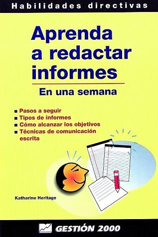 APRENDA A REDACTAR INFORMES | 9788480886581 | HERITAGE, KATHARINE | Llibreria L'Illa - Llibreria Online de Mollet - Comprar llibres online