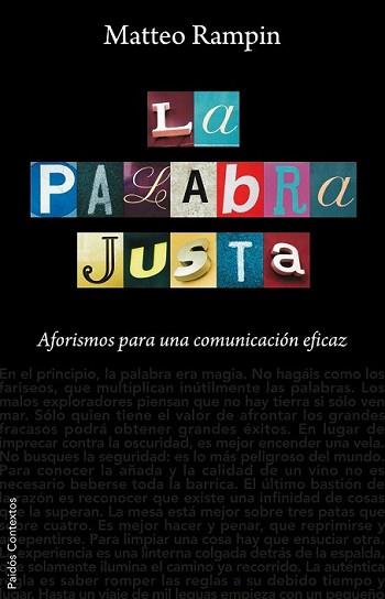 PALABRA JUSTA, LA | 9788449323065 | RAMPIN, MATTEO | Llibreria L'Illa - Llibreria Online de Mollet - Comprar llibres online