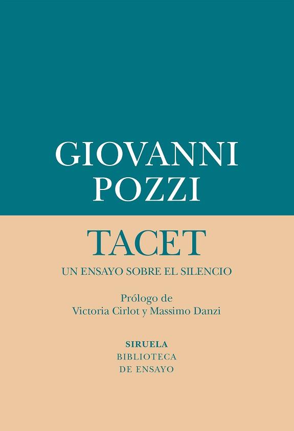 TACET UN ENSAYO SOBRE EL SILENCIO | 9788417624149 | POZZI, GIOVANNI | Llibreria L'Illa - Llibreria Online de Mollet - Comprar llibres online