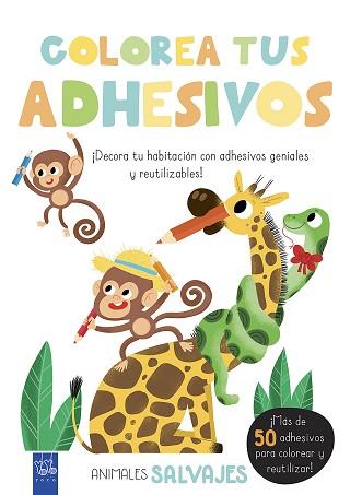 COLOREA TUS ADHESIVOS. ANIMALES SALVAJES | 9788408200482 | YOYO | Llibreria L'Illa - Llibreria Online de Mollet - Comprar llibres online