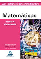 MATEMATICAS TEMARIO 3 | 9788466579315 | GARCIA LUCAS, ISABEL/GOMEZ GOMEZ, JESUS/NAVARRO CAMACHO, JORGE/GARCIA GOMEZ, FULGENCIO/PINA CORONADO | Llibreria L'Illa - Llibreria Online de Mollet - Comprar llibres online