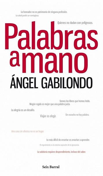 PALABRAS A MANO | 9788432209147 | GABILONDO, ANGEL | Llibreria L'Illa - Llibreria Online de Mollet - Comprar llibres online