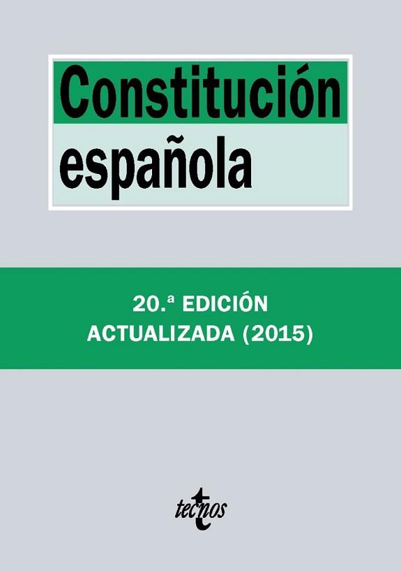 CONSTITUCIÓN ESPAÑOLA | 9788430966189 | EDITORIAL TECNOS | Llibreria L'Illa - Llibreria Online de Mollet - Comprar llibres online