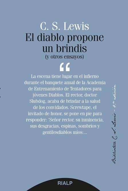 DIABLO PROPONE UN BRINDIS, EL | 9788432147593 | LEWIS, CLIVE STAPLES | Llibreria L'Illa - Llibreria Online de Mollet - Comprar llibres online