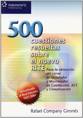 500 CUESTIONES RESULTADOS SOBRE EL NUEVO RITE | 9788428331821 | CPMPANY, RAFAEL | Llibreria L'Illa - Llibreria Online de Mollet - Comprar llibres online