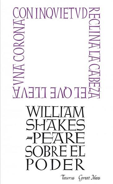 SOBRE EL PODER | 9788430600274 | SHAKESPEARE, WILLIAM | Llibreria L'Illa - Llibreria Online de Mollet - Comprar llibres online