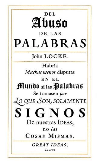 DEL ABUSO DE LAS PALABRAS | 9788430616558 | LOCKE, JOHN | Llibreria L'Illa - Llibreria Online de Mollet - Comprar llibres online