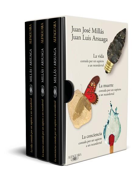 ESTUCHE LA VIDA, LA MUERTE Y LA CONCIENCIA CONTADAS POR UN SAPIENS A UN NEANDERT | 9788410299252 | MILLÁS, JUAN JOSÉ/ARSUAGA, JUAN LUIS | Llibreria L'Illa - Llibreria Online de Mollet - Comprar llibres online