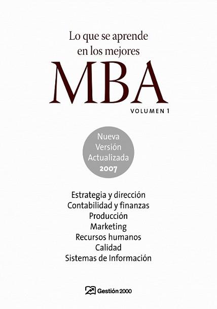 LO QUE SE APRENDE EN LOS MEJORES MBA | 9788496612822 | AA. VV.